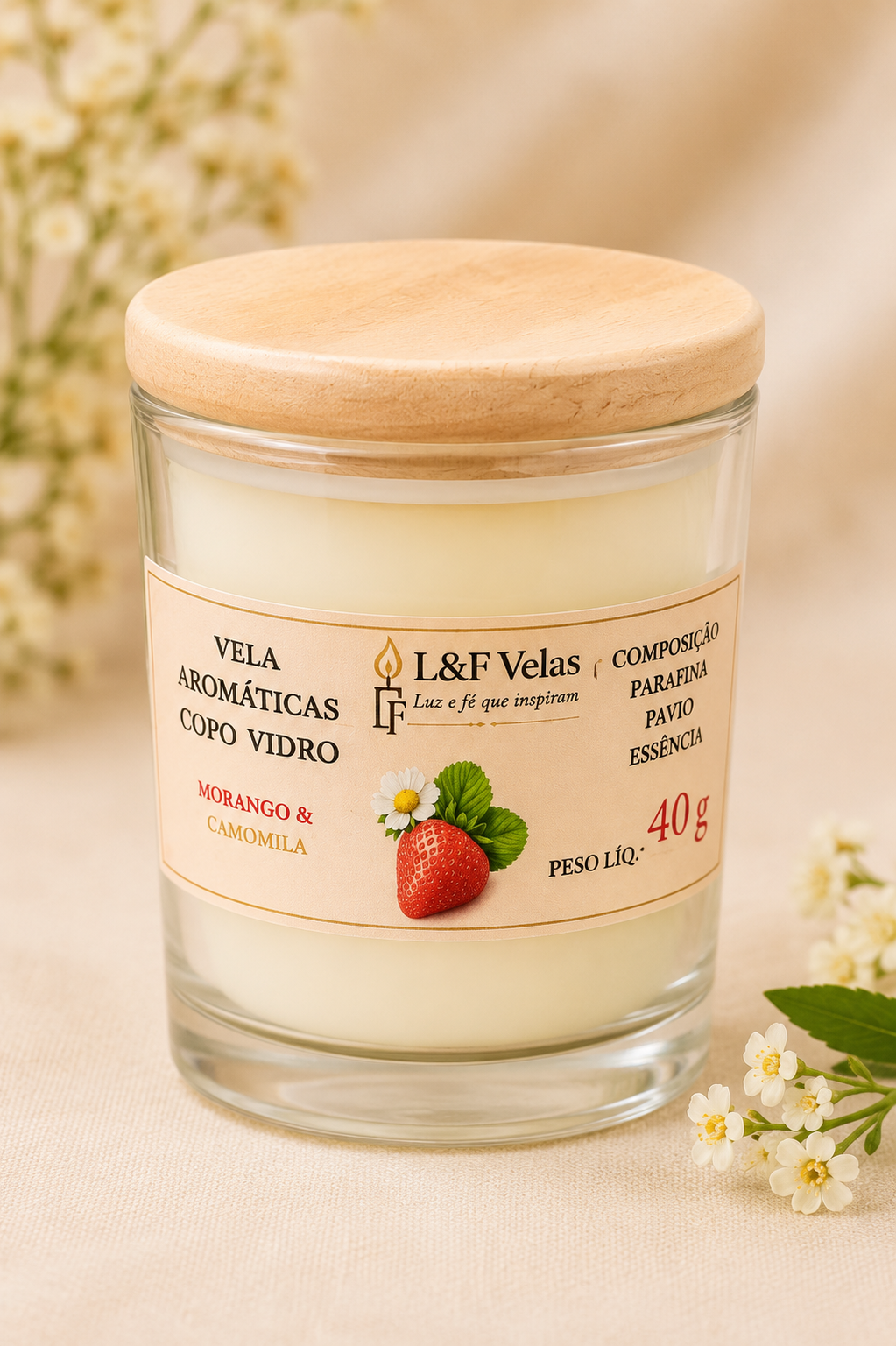 VELA NO COPO 30G AROMATIZADA