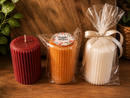 VELA DECORATIVA E AROMA MEL E CANELA